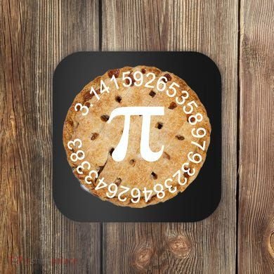 Pi Day Apple Pie 3.14 Cool Numbers Coaster