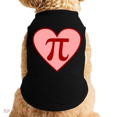 Pi Day Heart Love 3.14 Math Geek March 14th Doggie Tank