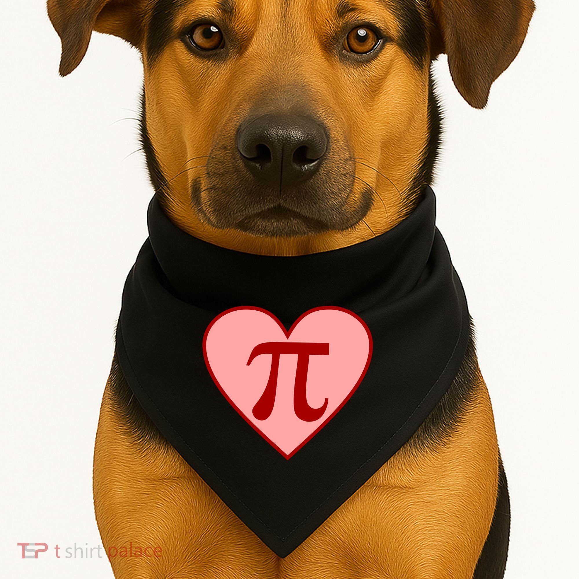 Pi Day Heart Love 3.14 Math Geek March 14th USA-Made Doggie Bandana