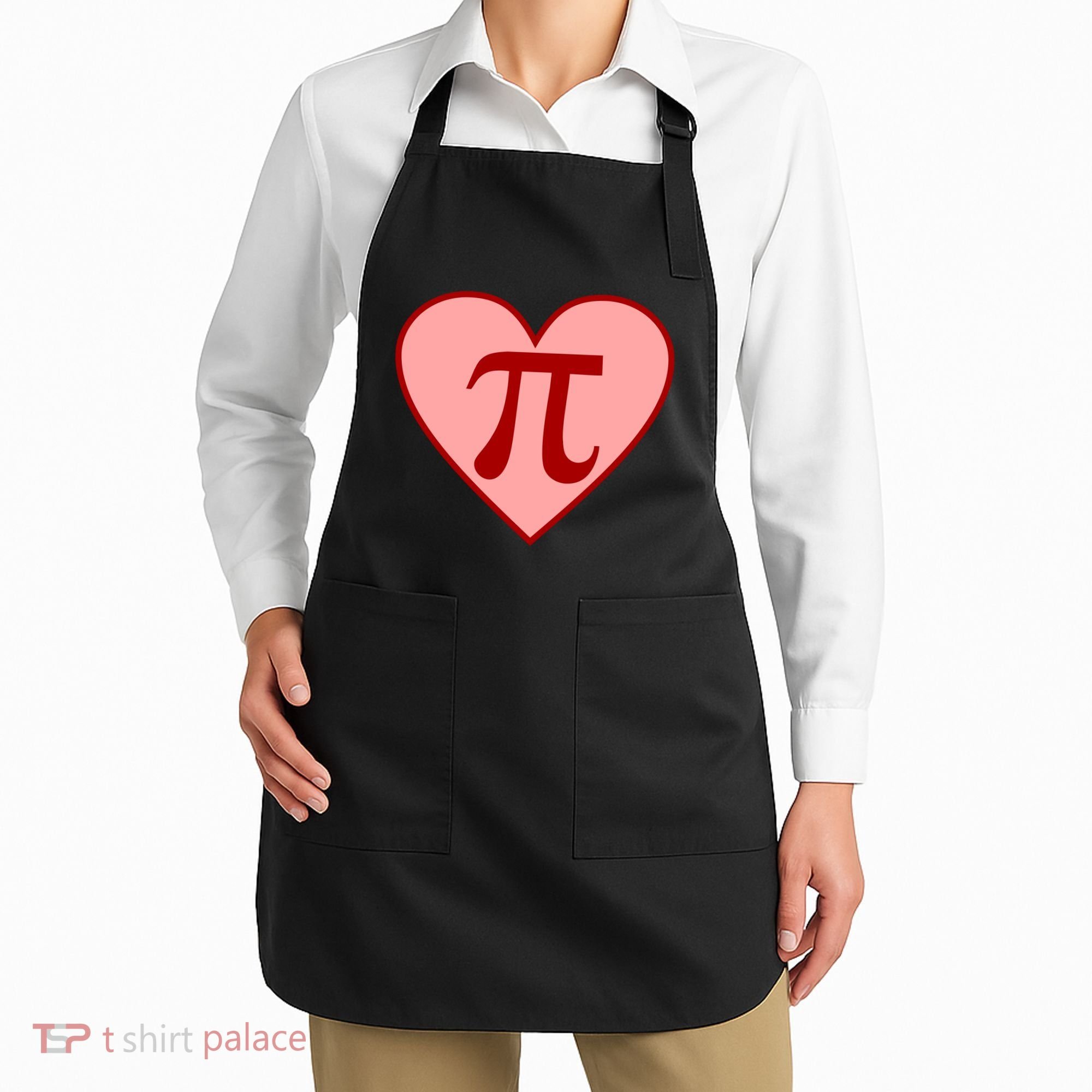 Pi Day Heart Love 3.14 Math Geek March 14th Apron