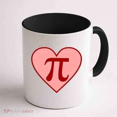 Pi Day Heart Love 3.14 Math Geek March 14th Coffee Mug back