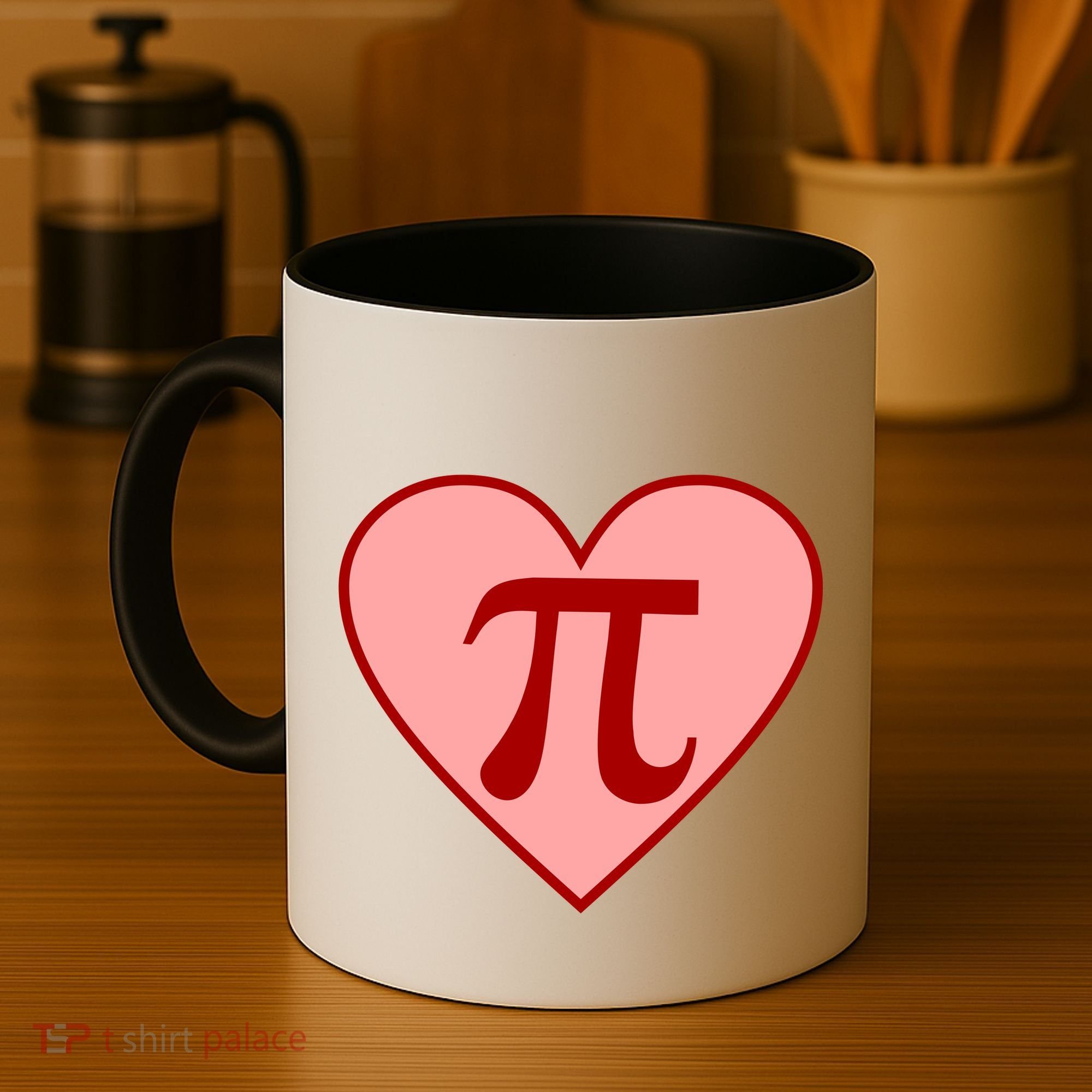 Pi Day Heart Love 3.14 Math Geek March 14th Coffee Mug