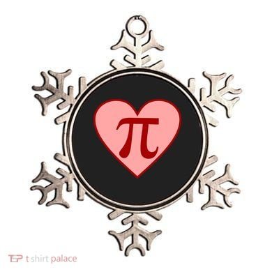 Pi Day Heart Love 3.14 Math Geek March 14th Ornament