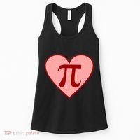 Pi Day Heart Love 3.14 Math Geek March 14th Women's Tank Top thumb 0
