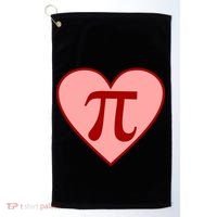 Pi Day Heart Love 3.14 Math Geek March 14th Golf Towel thumb 0