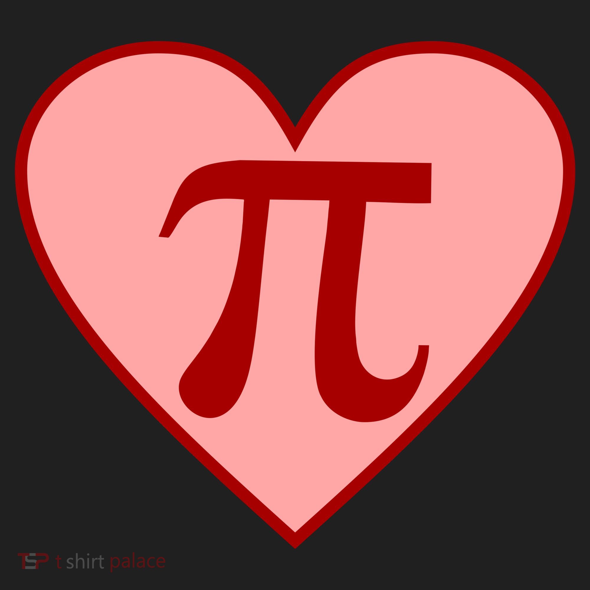 Pi Day Heart Love 3.14 Math Geek March 14th Golf Towel