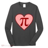 Pi Day Heart Love 3.14 Math Geek March 14th Long Sleeve Shirt thumb 0