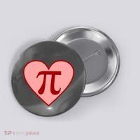 Pi Day Heart Love 3.14 Math Geek March 14th Button thumb 0