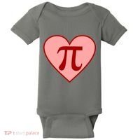 Pi Day Heart Love 3.14 Math Geek March 14th Baby Bodysuit thumb 0