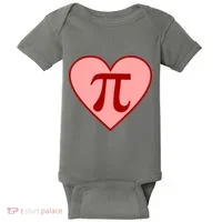 Pi Day Heart Love 3.14 Math Geek March 14th Baby Bodysuit thumb 0