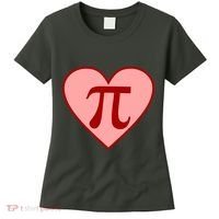 Pi Day Heart Love 3.14 Math Geek March 14th Women's T-Shirt thumb 0
