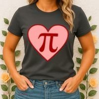 Pi Day Heart Love 3.14 Math Geek March 14th Women's T-Shirt thumb 2