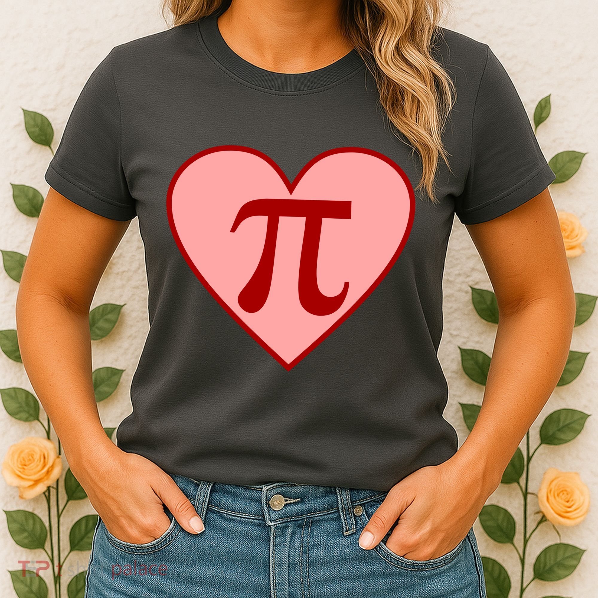 Pi Day Heart Love 3.14 Math Geek March 14th Women's T-Shirt