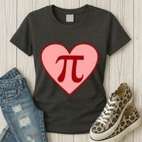Pi Day Heart Love 3.14 Math Geek March 14th Women's T-Shirt thumb 3