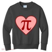 Pi Day Heart Love 3.14 Math Geek March 14th Kids Sweatshirt thumb 0