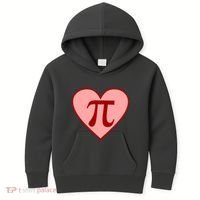 Pi Day Heart Love 3.14 Math Geek March 14th Kids Hoodie thumb 0