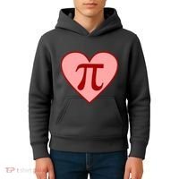 Pi Day Heart Love 3.14 Math Geek March 14th Kids Hoodie thumb 4