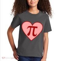 Pi Day Heart Love 3.14 Math Geek March 14th Kids T-Shirt thumb 2