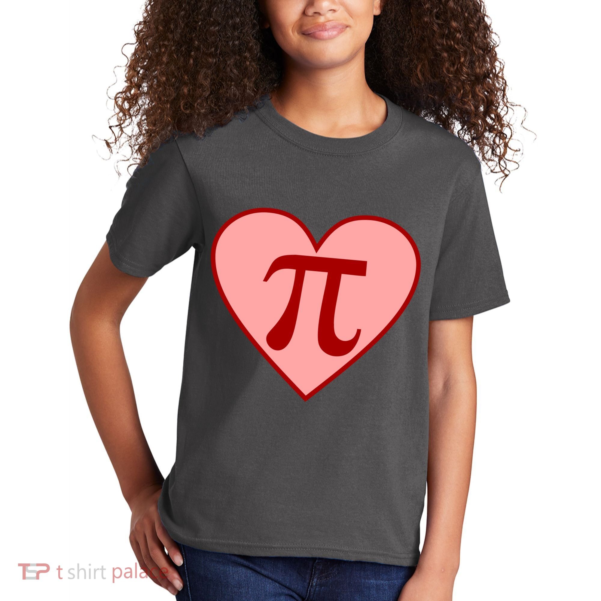 Pi Day Heart Love 3.14 Math Geek March 14th Kids T-Shirt