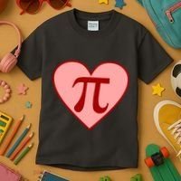 Pi Day Heart Love 3.14 Math Geek March 14th Kids T-Shirt thumb 3