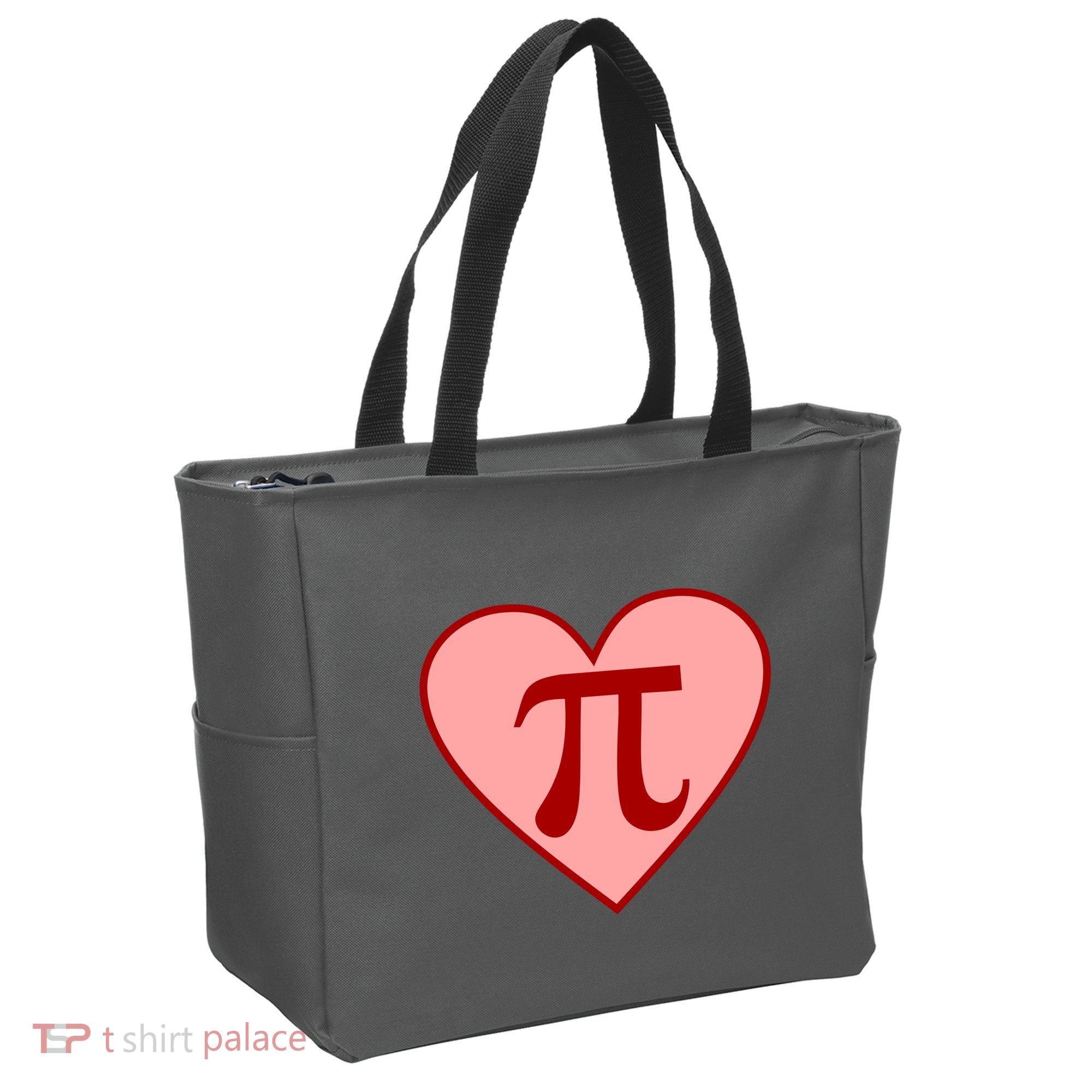 Pi Day Heart Love 3.14 Math Geek March 14th Tote Bag
