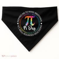 Pi Day Inspired To Make Irrational Choices USA-Made Doggie Bandana thumb 0