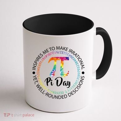 Pi Day Inspired To Make Irrational Choices Coffee Mug back