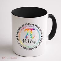 Pi Day Inspired To Make Irrational Choices Coffee Mug thumb 1