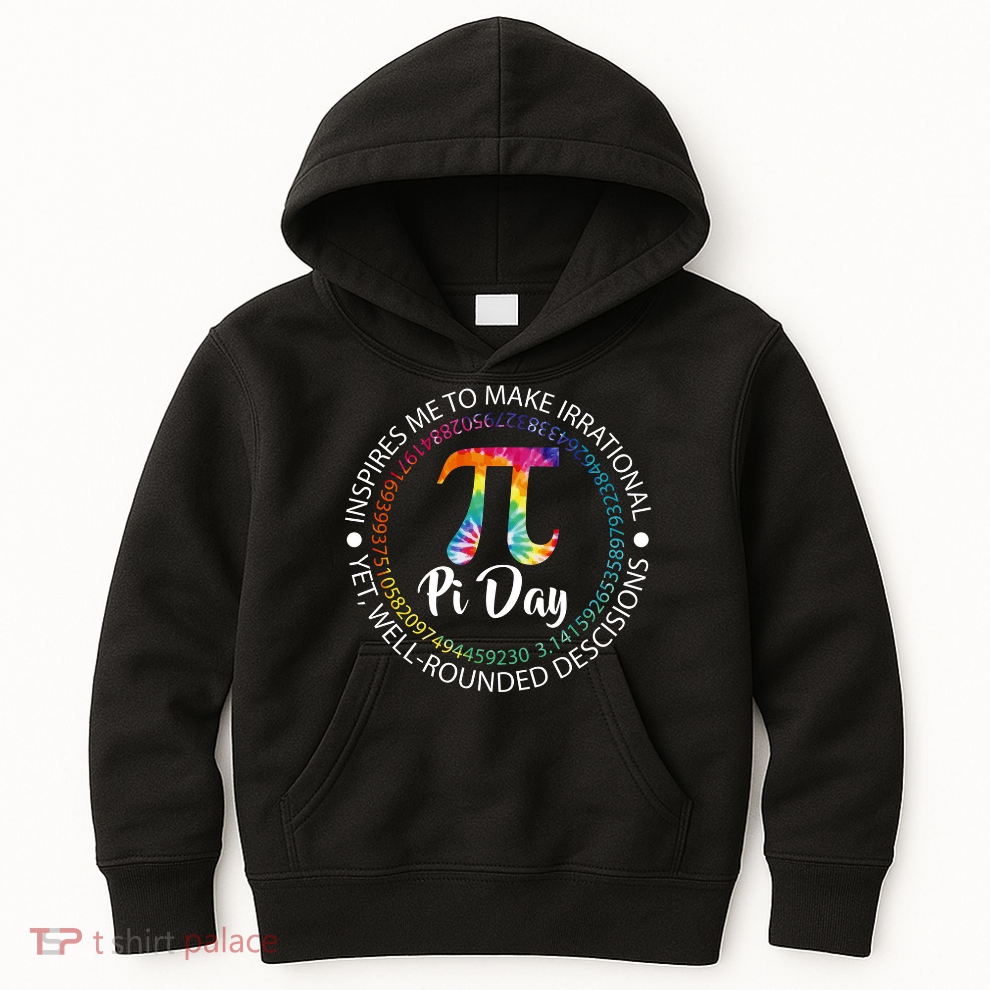Pi Day Inspired To Make Irrational Choices Kids Hoodie