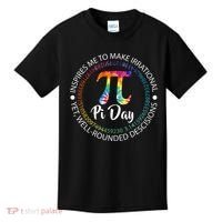 Pi Day Inspired To Make Irrational Choices Kids T-Shirt thumb 0