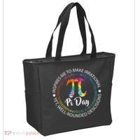 Pi Day Inspired To Make Irrational Choices Tote Bag thumb 2