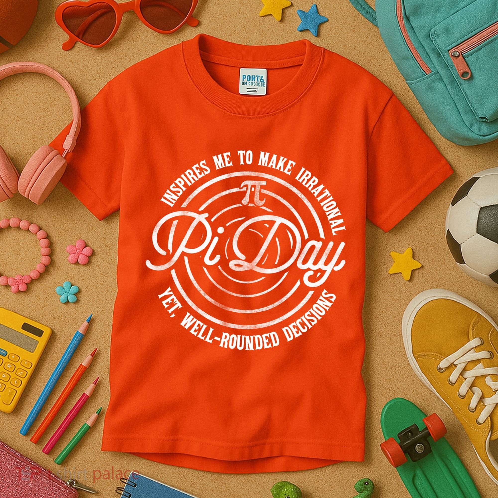 Pi Day Inspires Me To Make Irrational Decisions  Kids T-Shirt