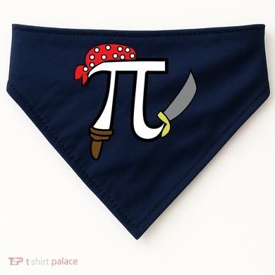 Pi Day Pirate USA-Made Doggie Bandana