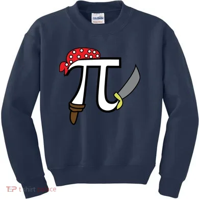 Pi Day Pirate Kids Sweatshirt