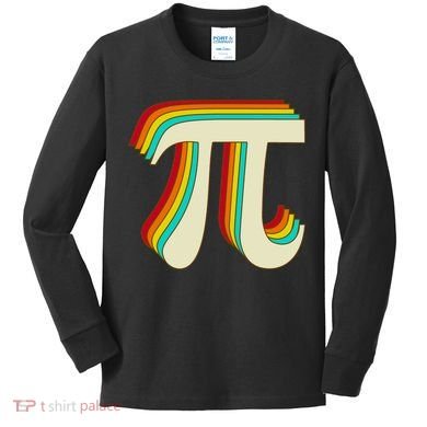 Pi Day Retro Kids Long Sleeve Shirt