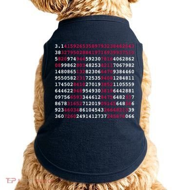 Pi Day Sign Numbers 3.14 Doggie Tank