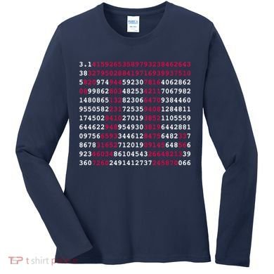 Pi Day Sign Numbers 3.14 Women's Long Sleeve Shirt