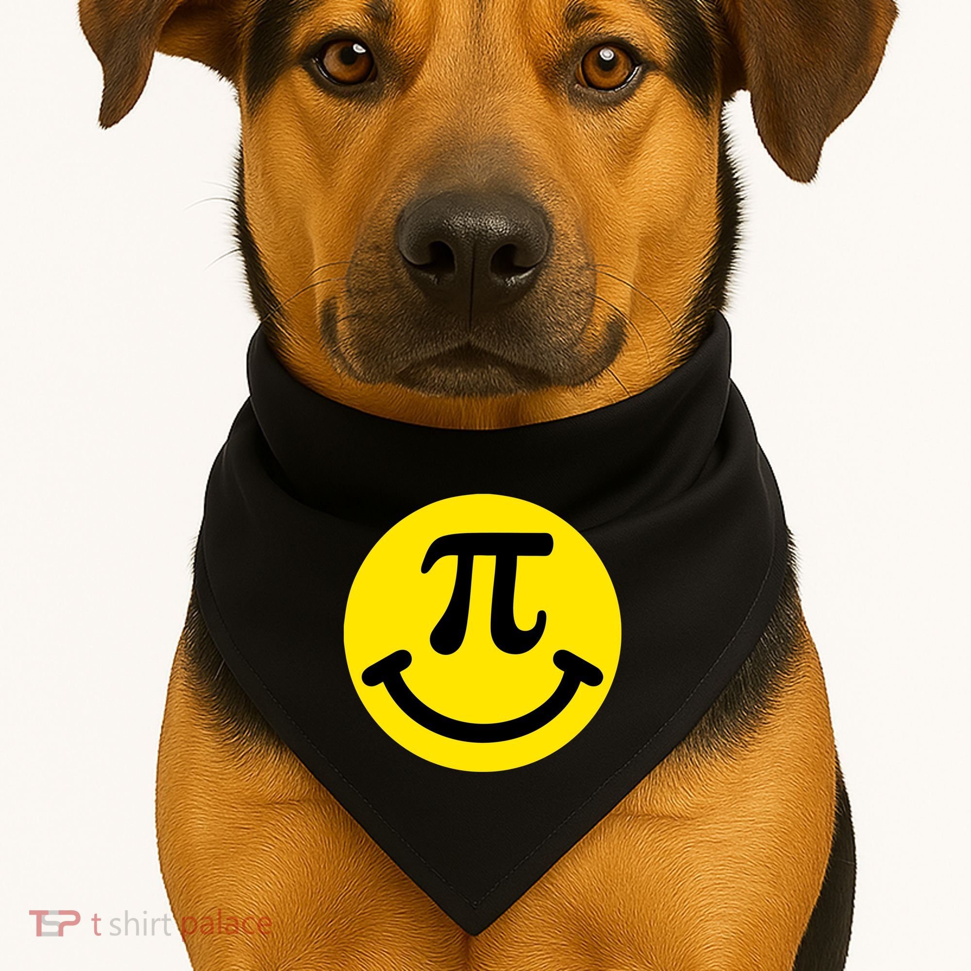 Pi Day Smiley Face 3.14 Math Geek USA-Made Doggie Bandana