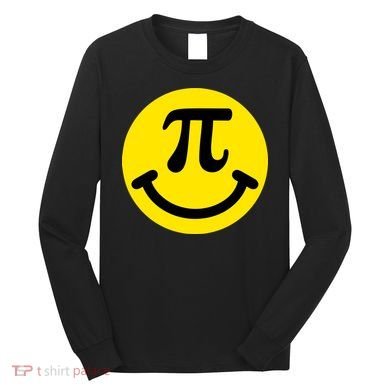 Pi Day Smiley Face 3.14 Math Geek Long Sleeve Shirt