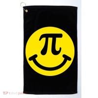 Pi Day Smiley Face 3.14 Math Geek Golf Towel thumb 0