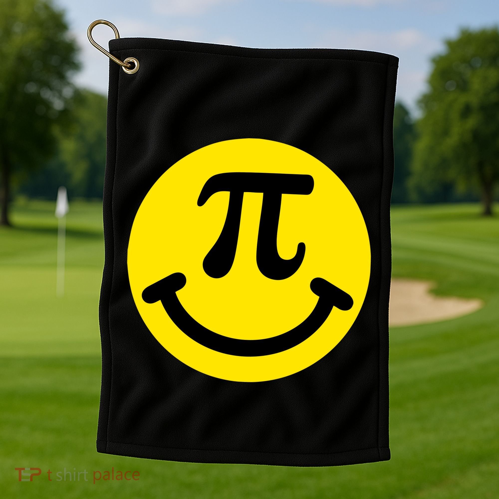 Pi Day Smiley Face 3.14 Math Geek Golf Towel