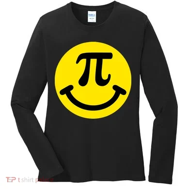 Pi Day Smiley Face 3.14 Math Geek Women's Long Sleeve Shirt