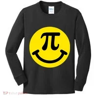 Pi Day Smiley Face 3.14 Math Geek Kids Long Sleeve Shirt thumb 0