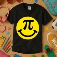 Pi Day Smiley Face 3.14 Math Geek Kids T-Shirt thumb 3