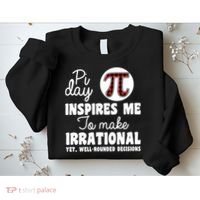 Pi Inspires Me Funny Pi Day 3.14 Sweatshirt thumb 2