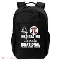 Pi Inspires Me Funny Pi Day 3.14 Backpack thumb 0