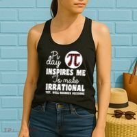 Pi Inspires Me Funny Pi Day 3.14 Women's Tank Top thumb 2