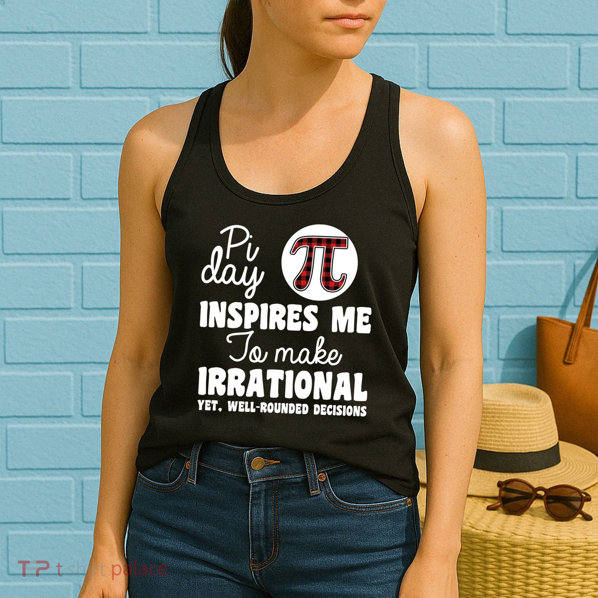 Pi Inspires Me Funny Pi Day 3.14 Women's Tank Top