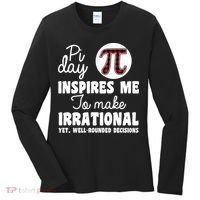 Pi Inspires Me Funny Pi Day 3.14 Women's Long Sleeve Shirt thumb 0