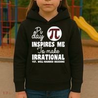 Pi Inspires Me Funny Pi Day 3.14 Kids Hoodie thumb 3